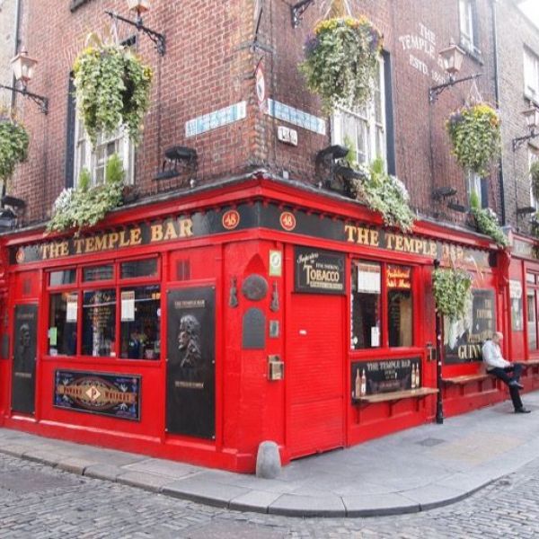 (Photo:) Temple Bar - Temple Bar on the south bank of the River Liffey is promoted as Dublin's