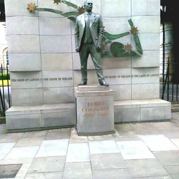 (Photo:) The James Connolly statue and 1916