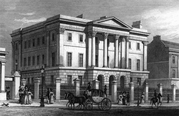 (Photo:) Apsley House in 1829, by Thomas H. Shepherd