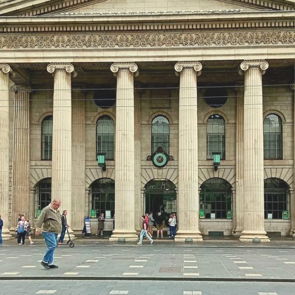 (Photo:) The General Post Office in Dublin where some of the fiercest fighting took place in 1916.