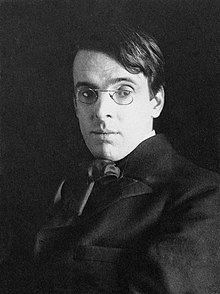 (Photo:) Wikipedia. Yeats photographed in 1903 by Alice Boughton